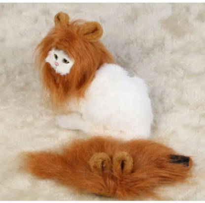 Lion 's Mane For Cats With Ears For Dressing Up And Funny Photos