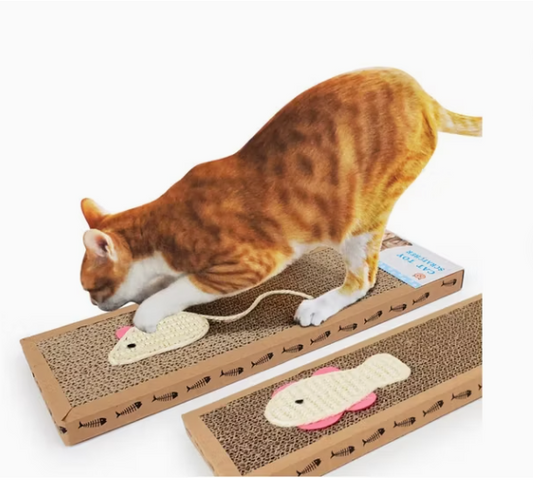 Cat Scratching Mat With Fish Toy - Environmentally Friendly And Stable