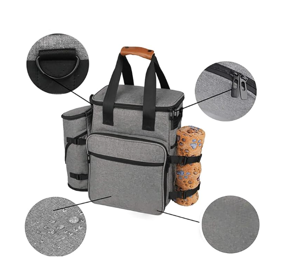 Practical Dog Bag For Travel - Multifunctional With Compartments For Toys And Food