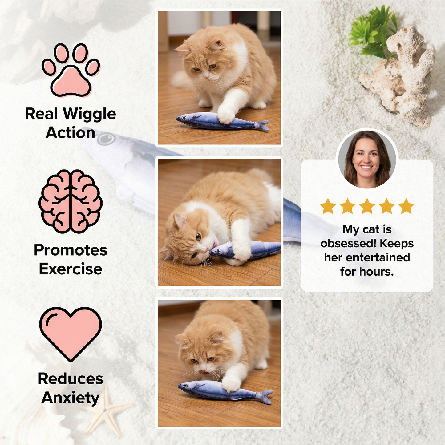 Interactive Wiggly Fish Cat Toy
