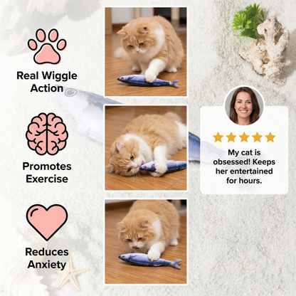 Interactive Wiggly Fish Cat Toy