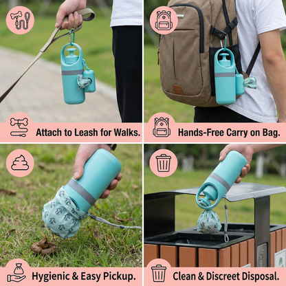 Dog Poop Scooper with Bags – Portable Outdoor Cleaning Set