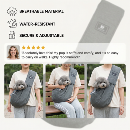 Portable Dog Shoulder Backpack – Breathable, Water-Resistant & Secure