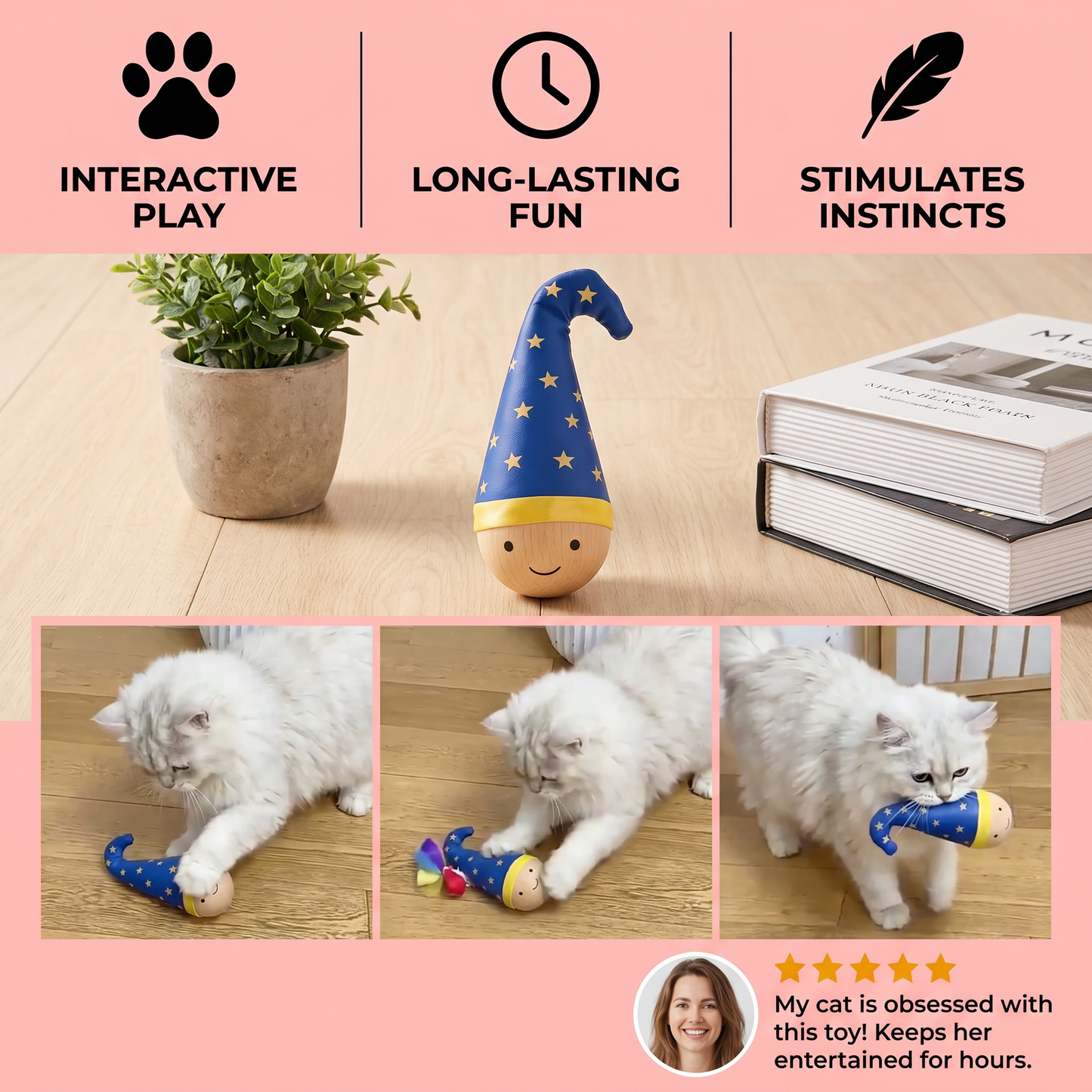 Bouncy Cat Toy – Durable Activity Toy to Reduce Boredom in Cats