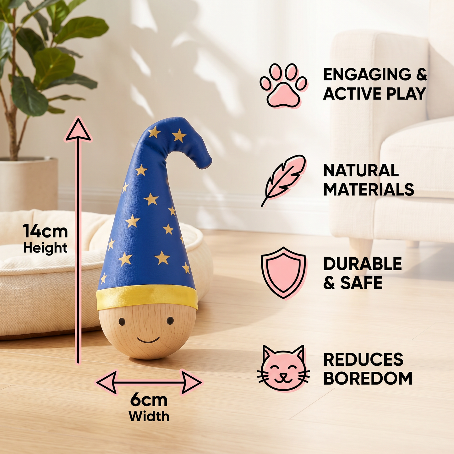 Bouncy Cat Toy – Durable Activity Toy to Reduce Boredom in Cats