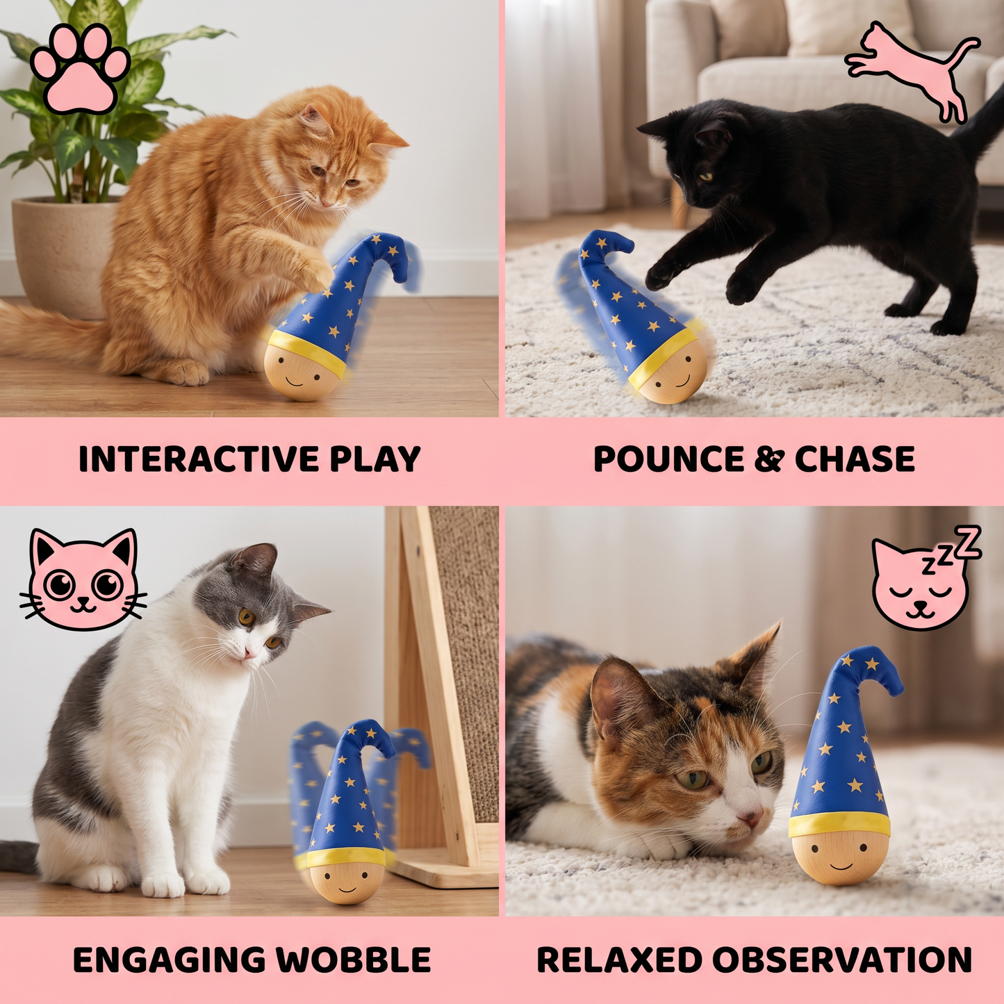 Bouncy Cat Toy – Durable Activity Toy to Reduce Boredom in Cats