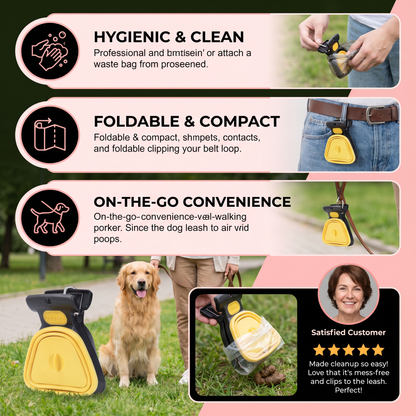 Portable Dog Poop Picker – Foldable, Hygienic & Perfect for On-the-Go