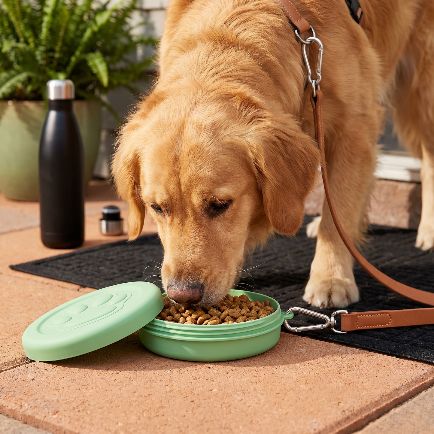 Multifunctional Pet Food Container – Portable 2-in-1 Food & Water Bowl for On-the-Go