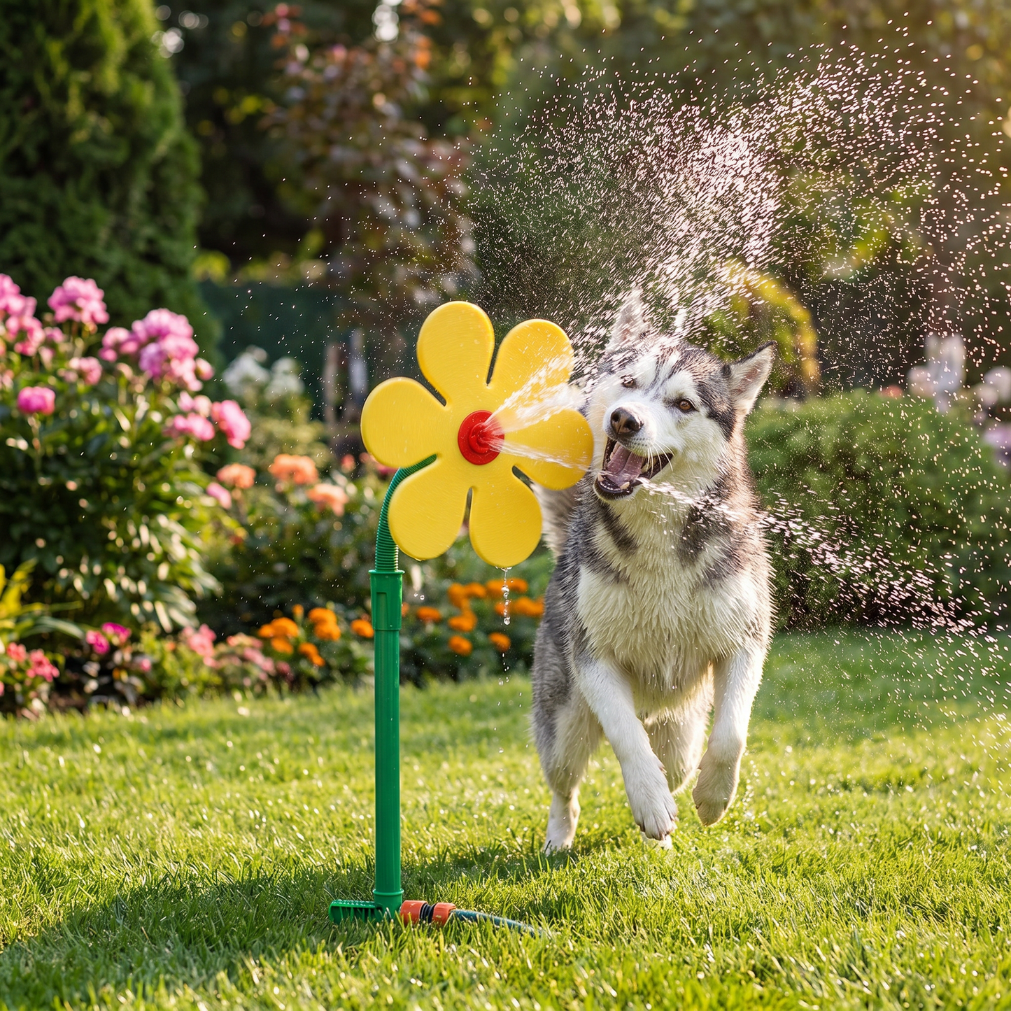 Spinning Sunflower Sprinkler for Dogs