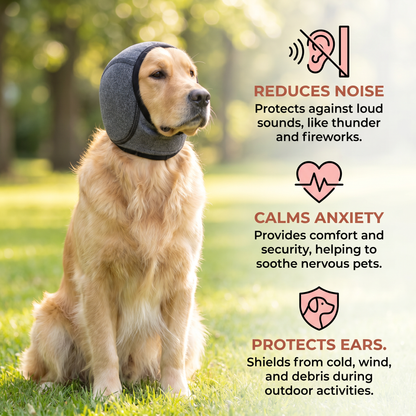 Protection Dog Ear Muffs Noise-Reducing & Anxiety-Calming Ear Cover