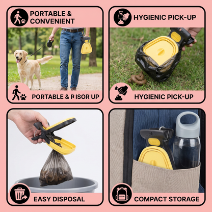 Portable Dog Poop Picker – Foldable, Hygienic & Perfect for On-the-Go