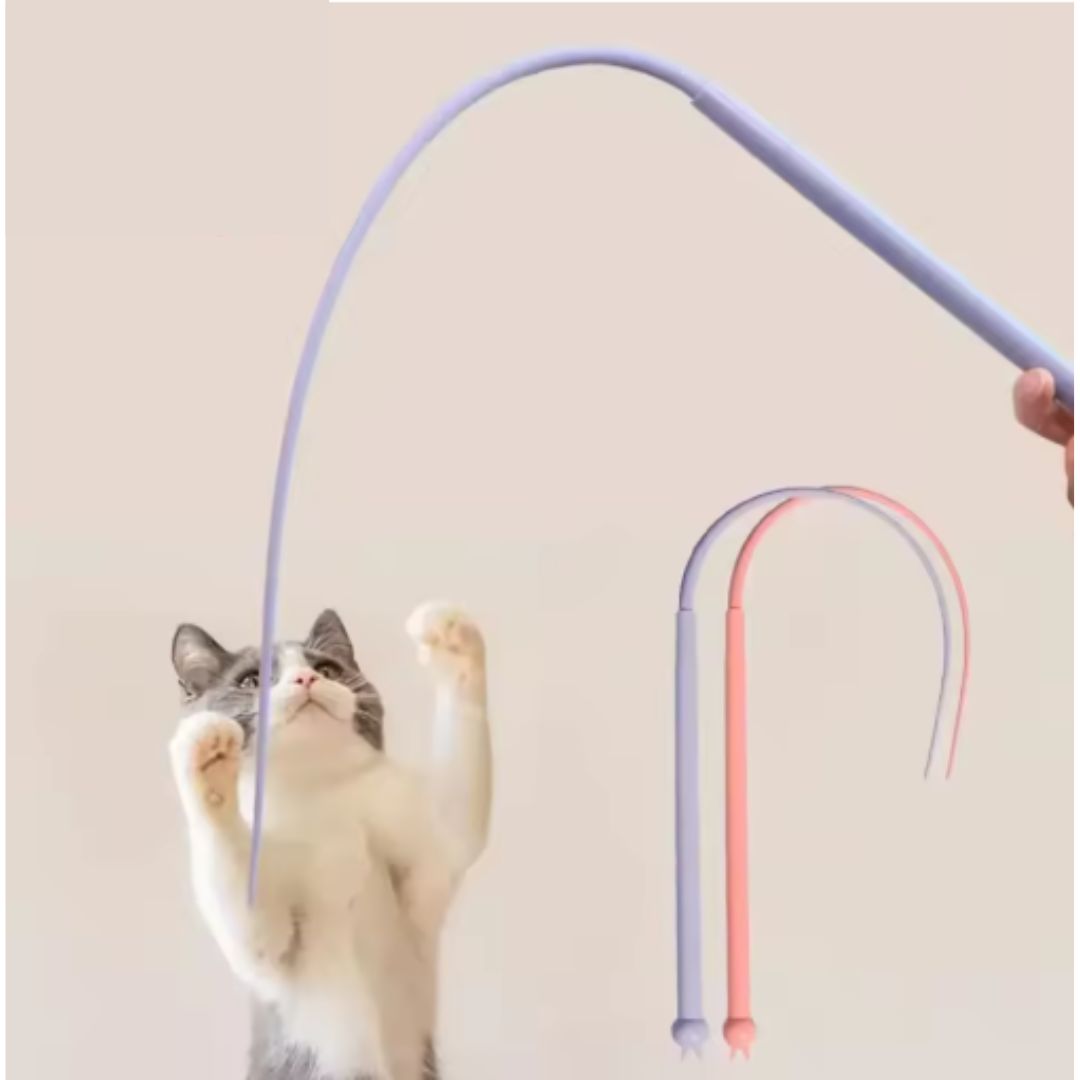 Set of 2 -- Flexible play stick for cats - Interactive playtime fun