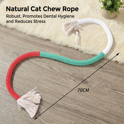 Natural Cat Chew Rope – Robust, Promotes Dental Hygiene and Reduces Stress