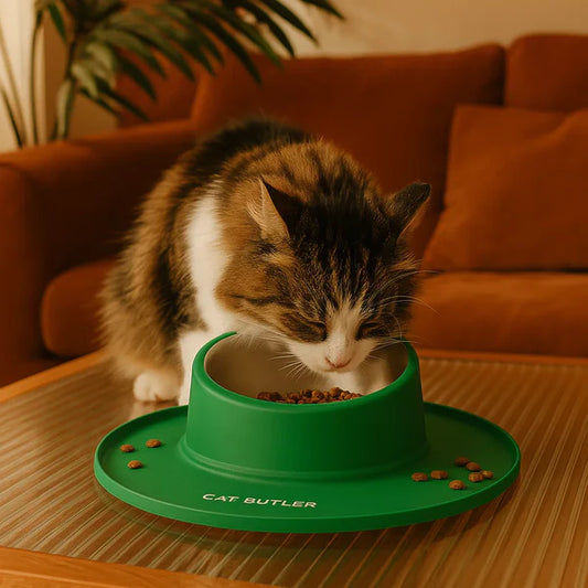 Non-slip and leak-proof stainless steel food bowl for cats