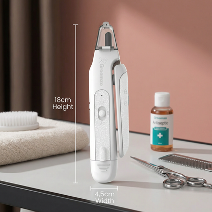 2-in-1 Pet Nail Clipper & Trimmer with LED – Quiet Grooming Tool for Dogs & Cats