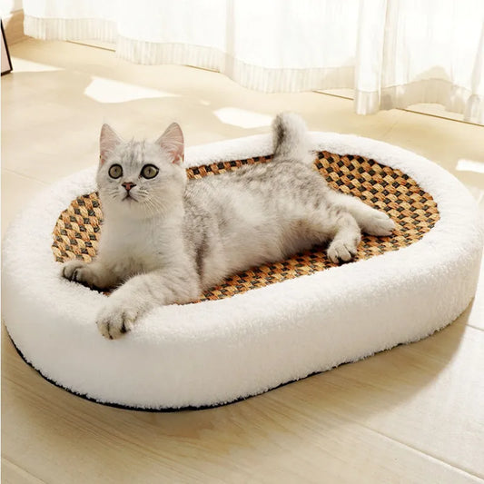 Premium Cat Bed With Scratching Plate