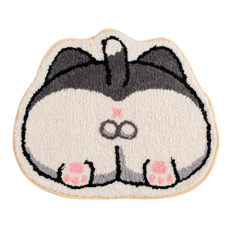 Cat Bath Mat In A Fun Design - Soft Doormat For Cat Lovers