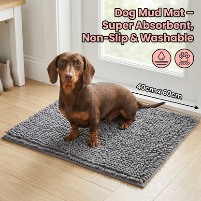 Dog Mud Mat – Super Absorbent, Non-Slip & Washable