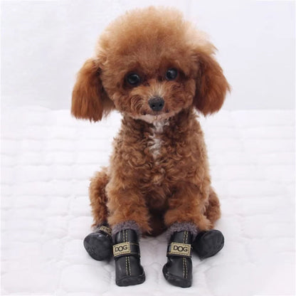 Cozy Dog Snow Boots in Leather Look