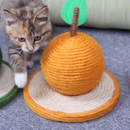 Cat Scratching Orange Made Of Sisal