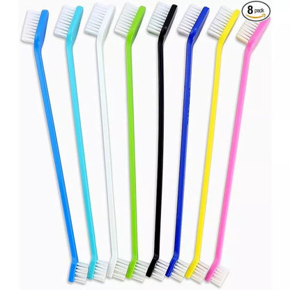 Double - Headed Toothbrushes for Pets in a Multi - Pack
