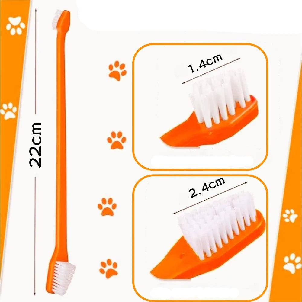 Double - Headed Toothbrushes for Pets in a Multi - Pack