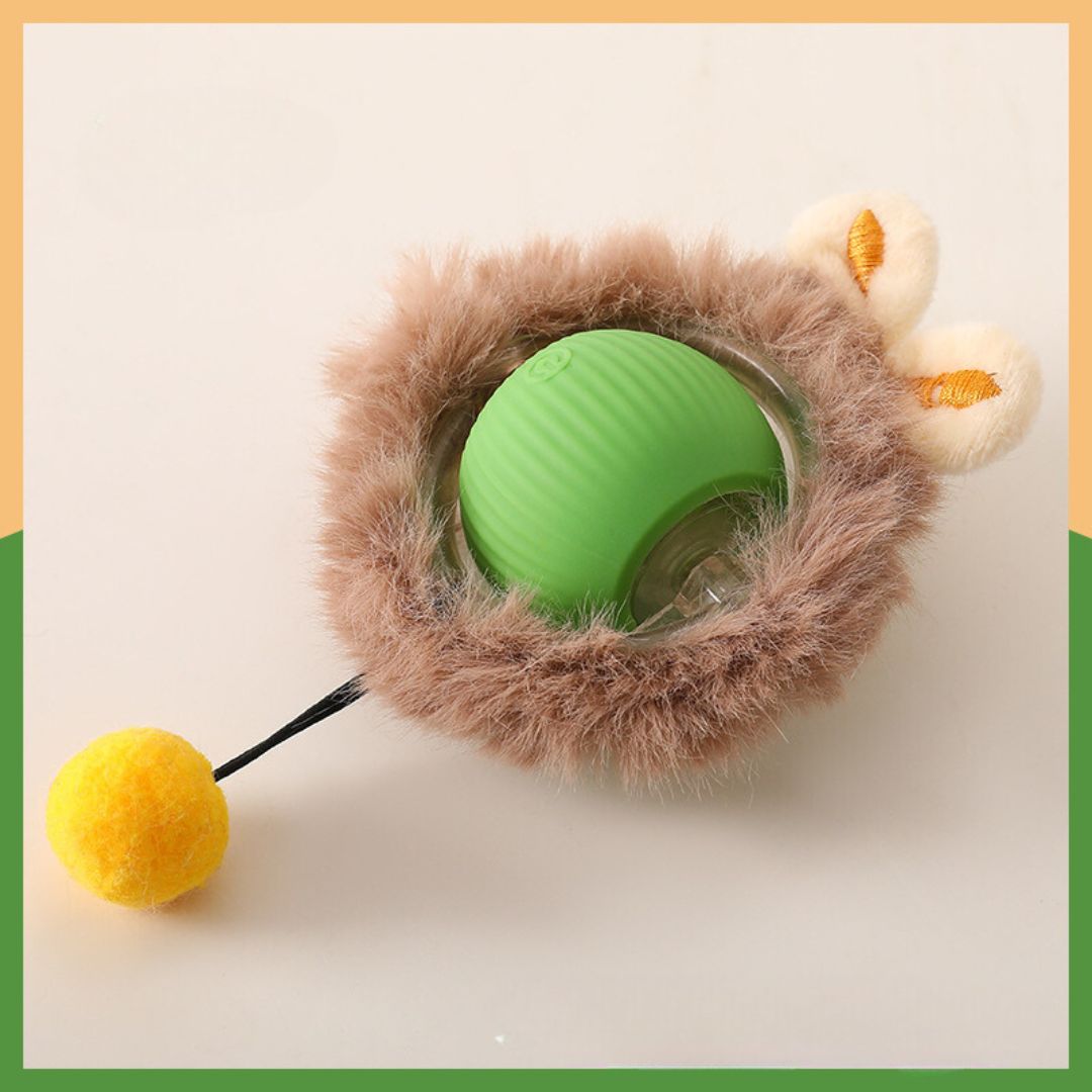 Interactive Play Ball with Fur for Dogs